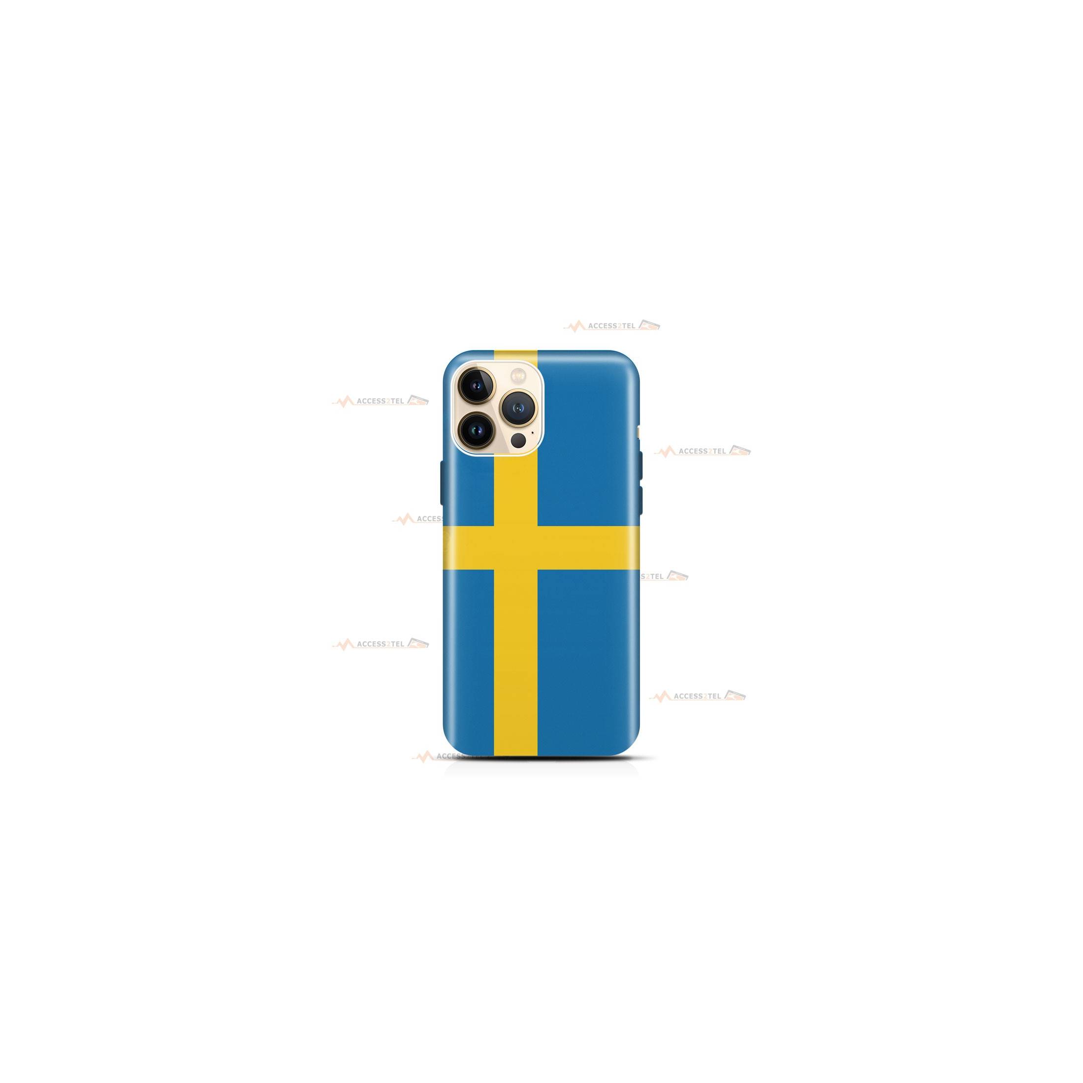 coque de téléphone avec le drapeau de Suède