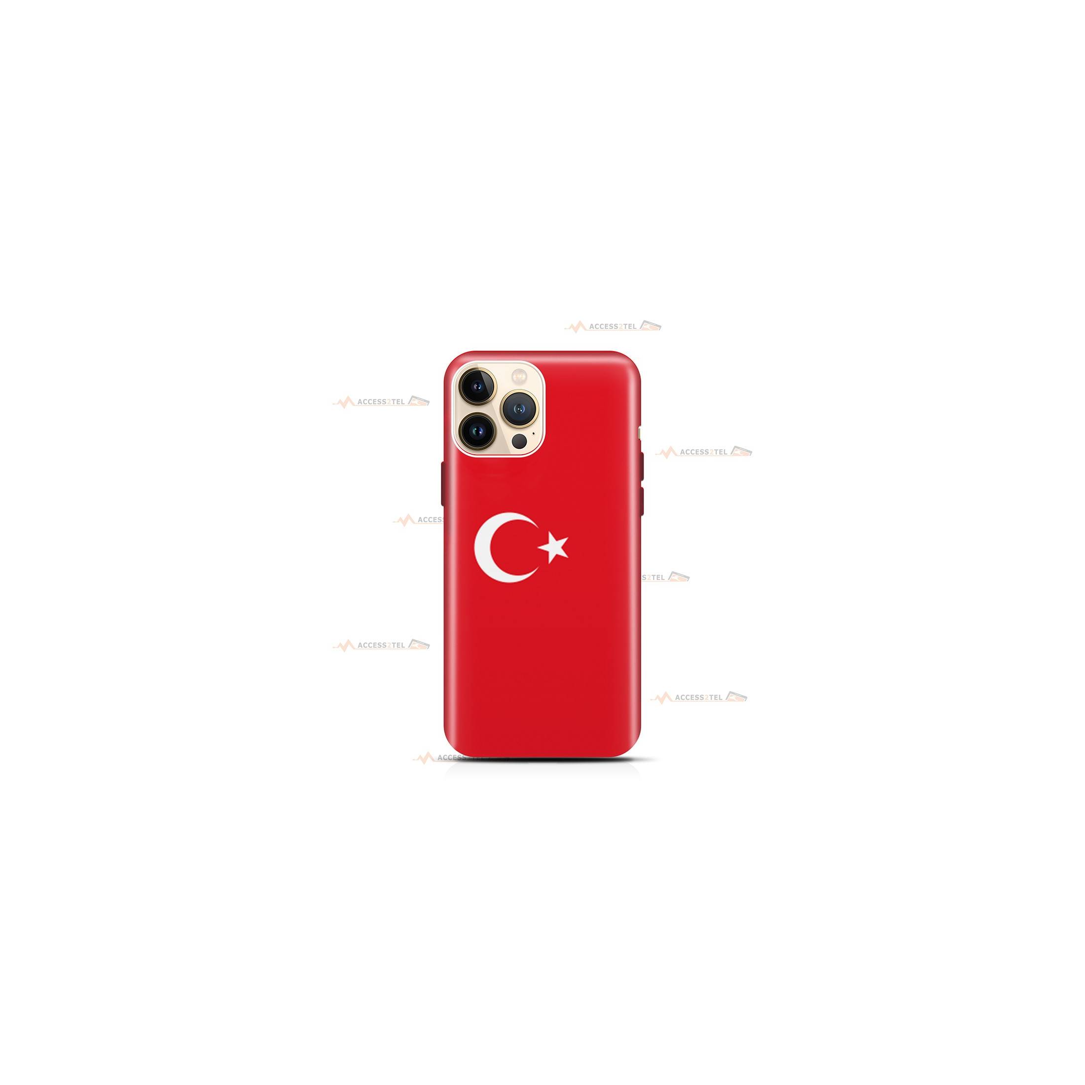 coque de téléphone avec le drapeau de la Turquie