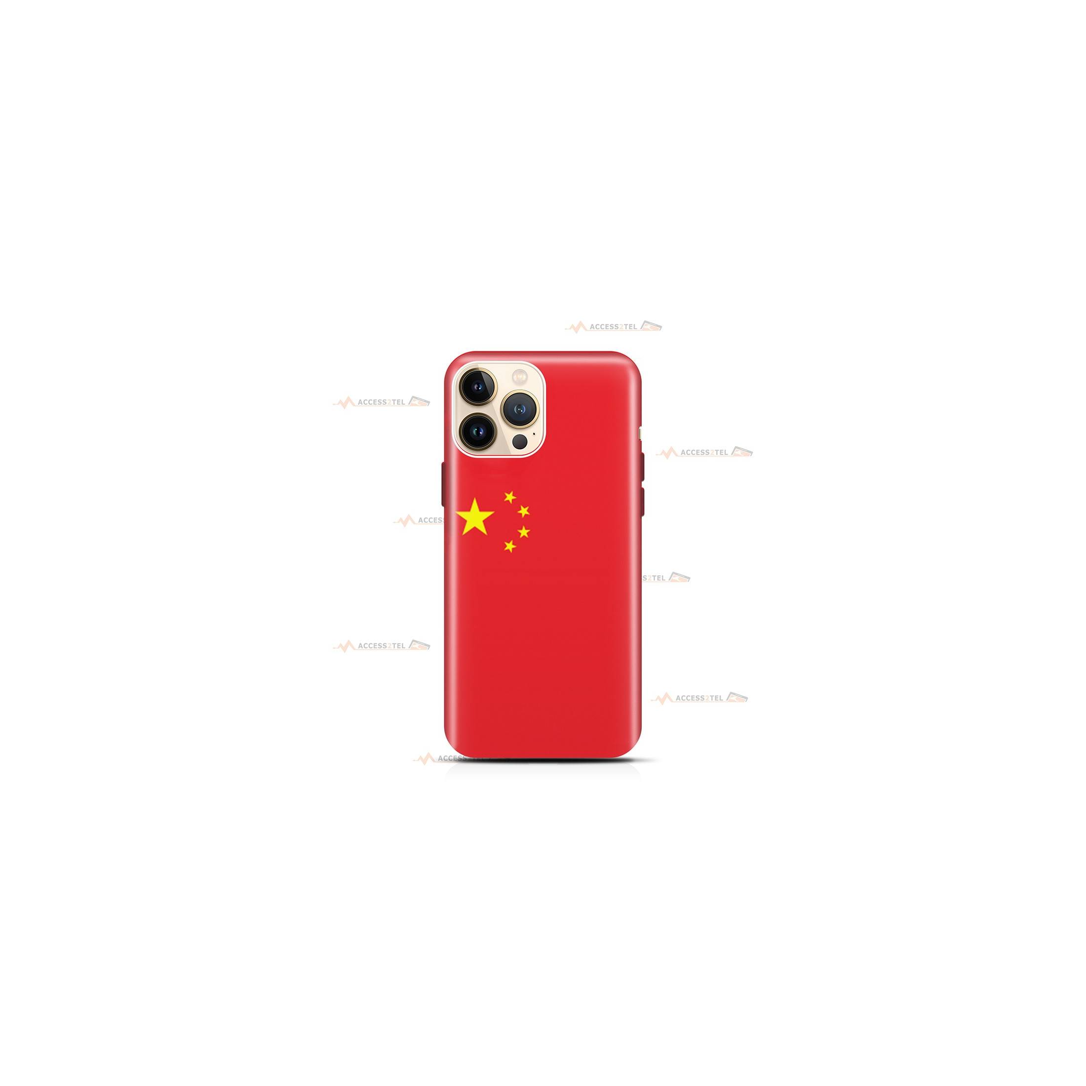 coque de téléphone avec le drapeau de la Chine