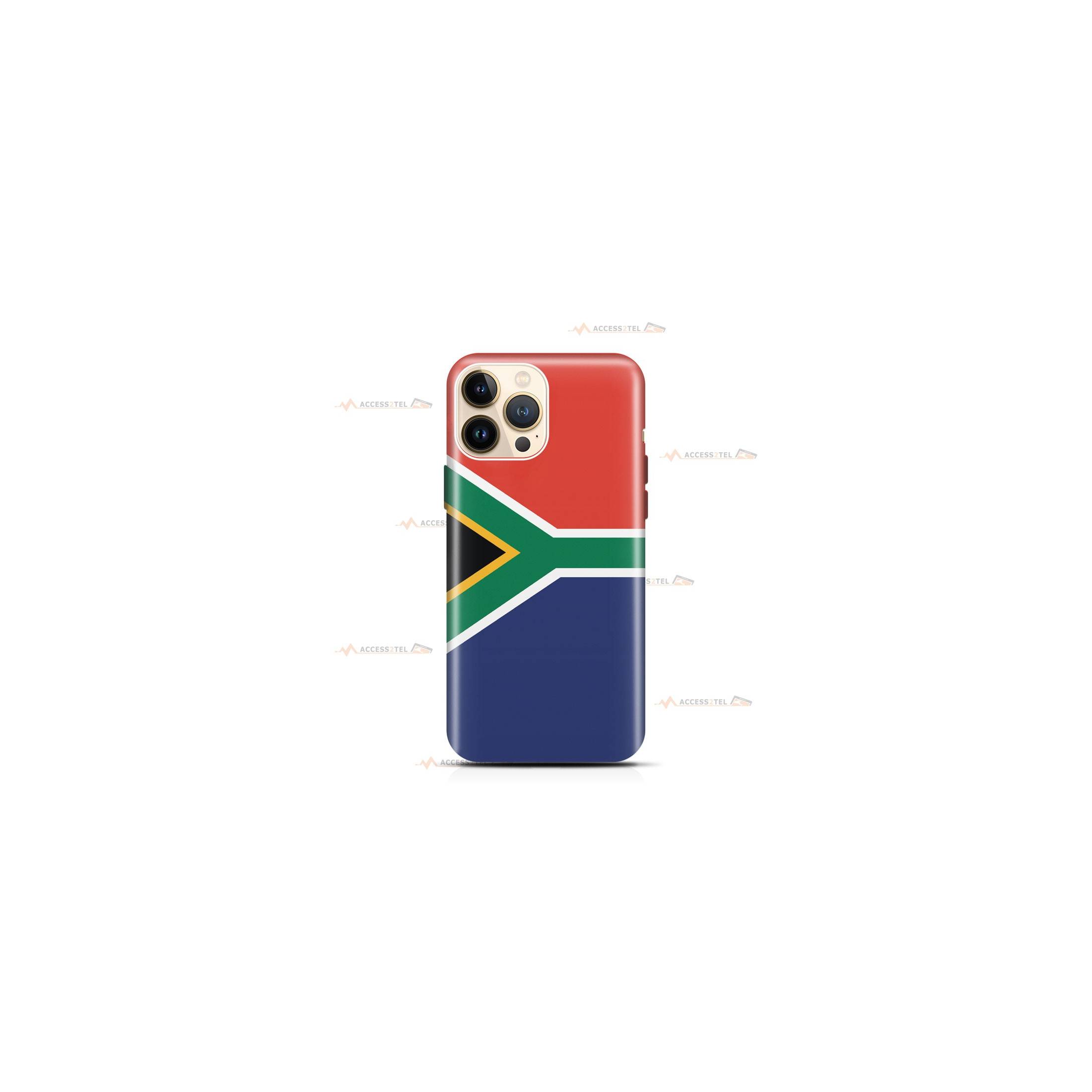 coque de téléphone avec le drapeau de l'Afrique du Sud