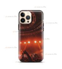 coque de téléphone avec une photo de concert et les spots