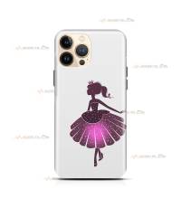 coque de téléphone blanche avec une princesse ballerine rose