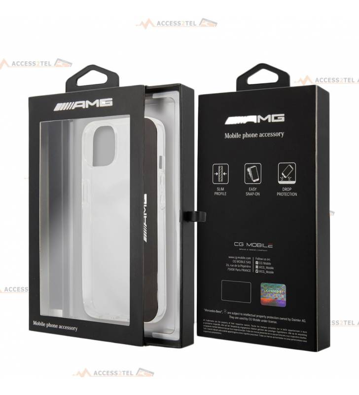 boîte coque de téléphone AMG transparente pour iPhone 13