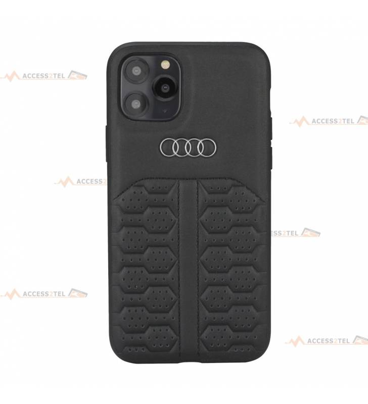 coque de téléphone Audi a6 noire en cuir pour iPhone 12 Pro Max