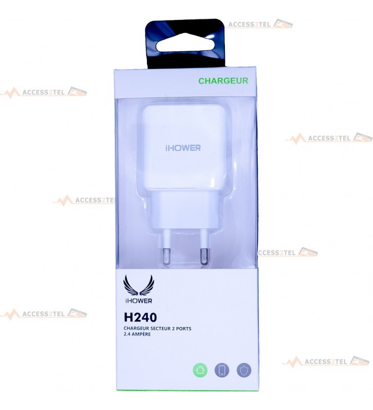 boite chargeur usb 2 ports ihower