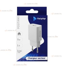 chargeur usb secteur blanc boite