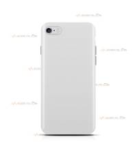 coque pour iphone 6 ou iphone 6s en silicone soft touch et intérieur microfibre blanc