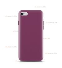 coque pour iphone 6 ou iphone 6s en silicone soft touch et intérieur microfibre prune