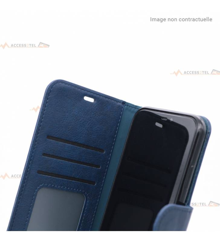 étui bleu en simili-cuir pour iphone 6 et iphone 6s intérieur