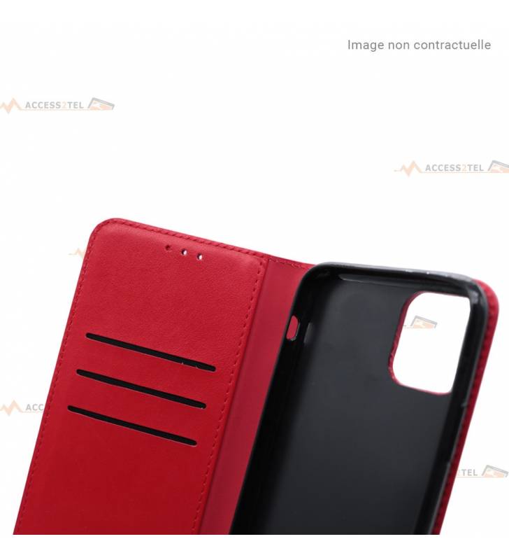 étui rouge en simili-cuir pour iphone 6 6s intérieur