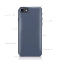 coque pour iphone 7 et iphone 8 en silicone soft touch et intérieur microfibre bleuet