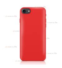 coque pour iphone 7 et iphone 8 en silicone soft touch et intérieur microfibre rouge