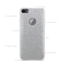 coque pour iphone 7 et iphone 8 paillettes argentée