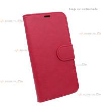 étui rouge pour iphone 7 et iphone 8 en simili-cuir