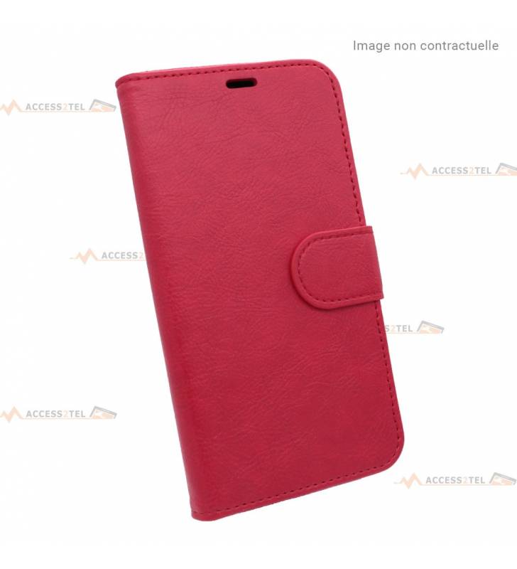 étui rouge pour iphone 7 et iphone 8 en simili-cuir