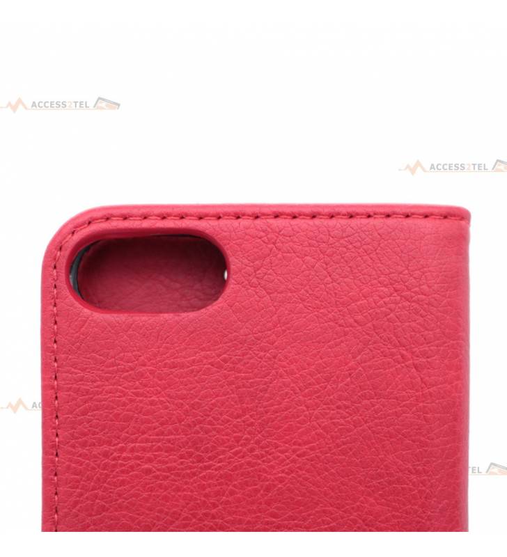 étui rouge en simili-cuir étui pour iphone 7 et iphone 8 dos