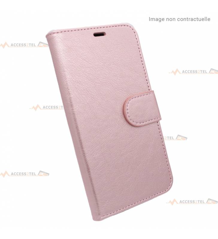 étui rose pour iphone 7 et iphone 8 en simili-cuir