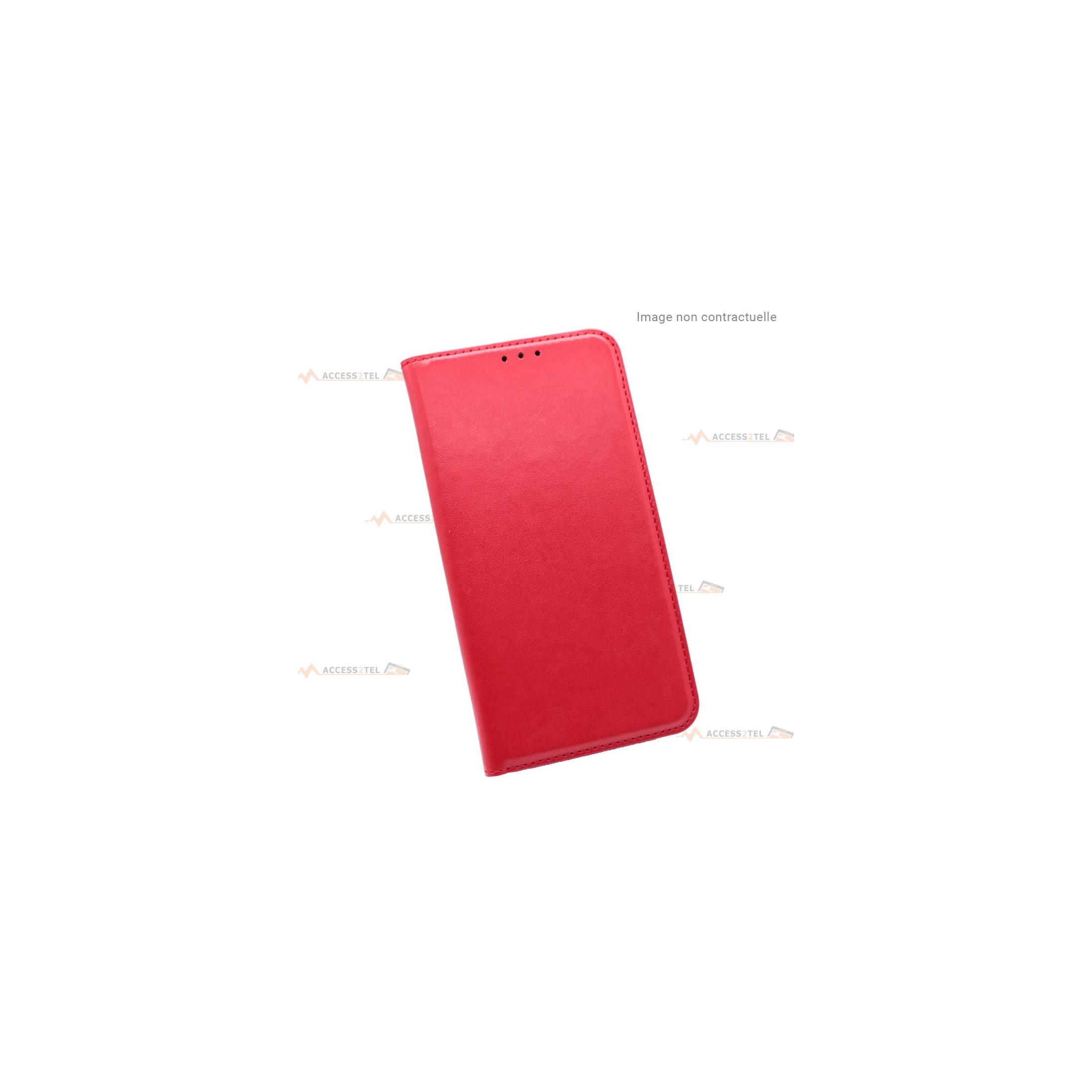 étui rouge pour iphone 7 8 en simili-cuir