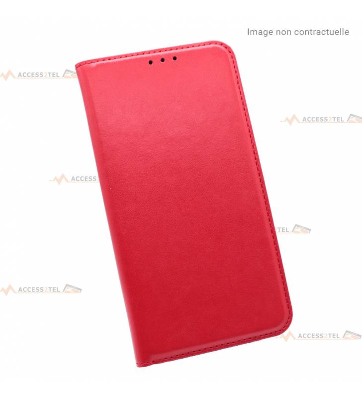 étui rouge pour iphone 7 8 en simili-cuir