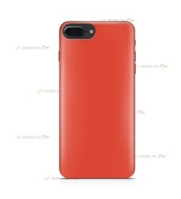 coque pour iPhone 7 Plus ou iphone 8 Plus en silicone soft touch et intérieur microfibre orange corail