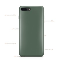 coque pour iphone 7 plus et iphone 8 plus en silicone soft touch et intérieur microfibre vert de gris