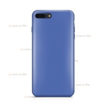 coque pour iphone 7 plus et iphone 8 plus en silicone soft touch et intérieur microfibre bleu clair