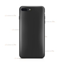 coque pour iphone 7 plus et iphone 8 plus en silicone soft touch et intérieur microfibre noir