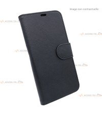 étui noir pour iPhone 7 Plus ou 8 Plus en simili-cuir