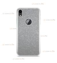 coque pour iphone XR paillettes argentée