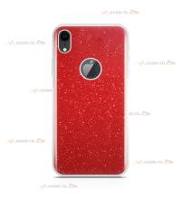 coque pour iphone XR paillettes rouge