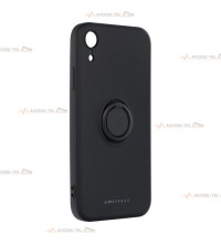 coque noire avec anneau pour iphone xr