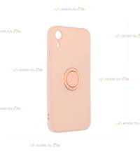 coque rose avec anneau pour iphone xr