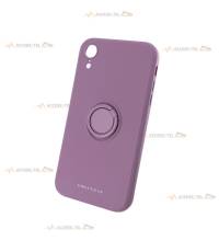 coque violette avec anneau pour iphone xr