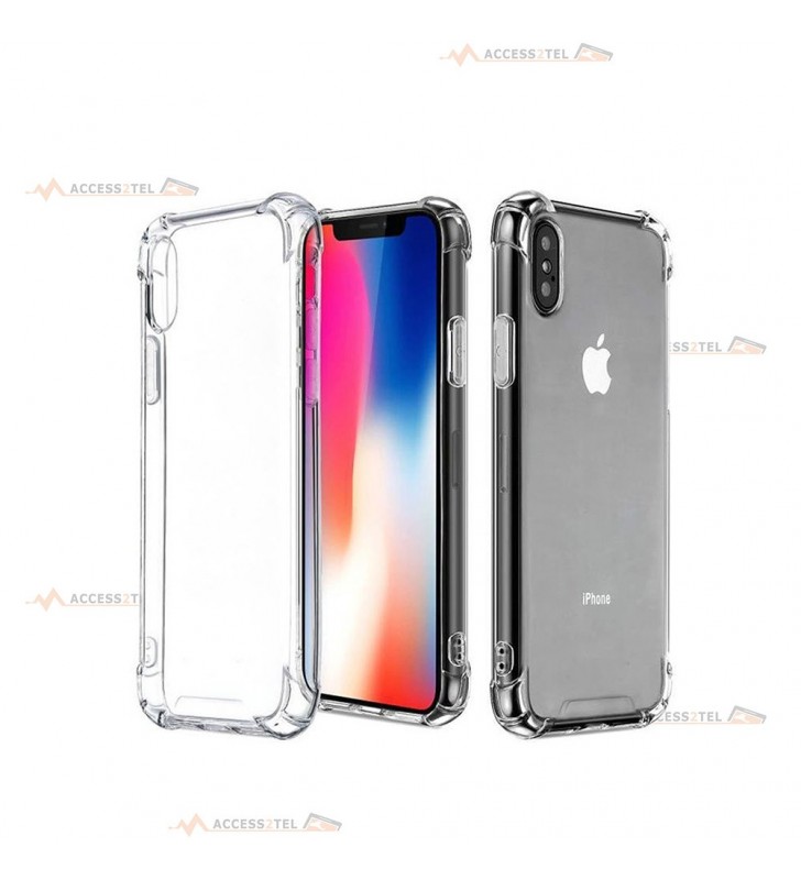 coque pour iphone X et iphone XS transparente coins renforcés