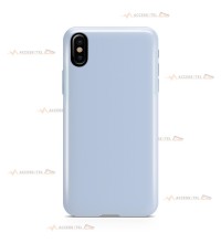 coque pour iphone X et iphone XS en silicone soft touch et intérieur microfibre lavande