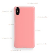 coque pour iphone X et iphone XS en silicone soft touch et intérieur microfibre rose dragée