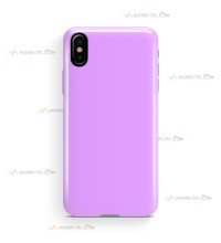 coque pour iphone X et iphone XS en silicone soft touch et intérieur microfibre mauve