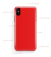 coque pour iphone X et iphone XS en silicone soft touch et intérieur microfibre rouge