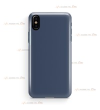 coque pour iphone X et iphone XS en silicone soft touch et intérieur microfibre bleuet