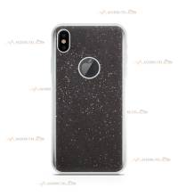 coque pour iphone X et iphone XS paillettes noire