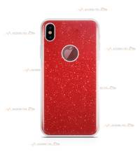 coque pour iphone X et iphone XS paillettes rouge