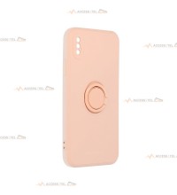 coque rose avec anneau pour iphone X et iphone XS