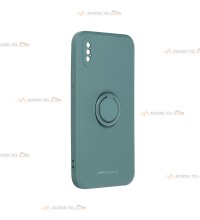 coque verte avec anneau pour iphone X et iphone XS