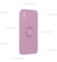 coque violette avec anneau pour iphone X et iphone XS