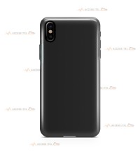 coque pour iphone XS max en silicone soft touch et intérieur microfibre noir