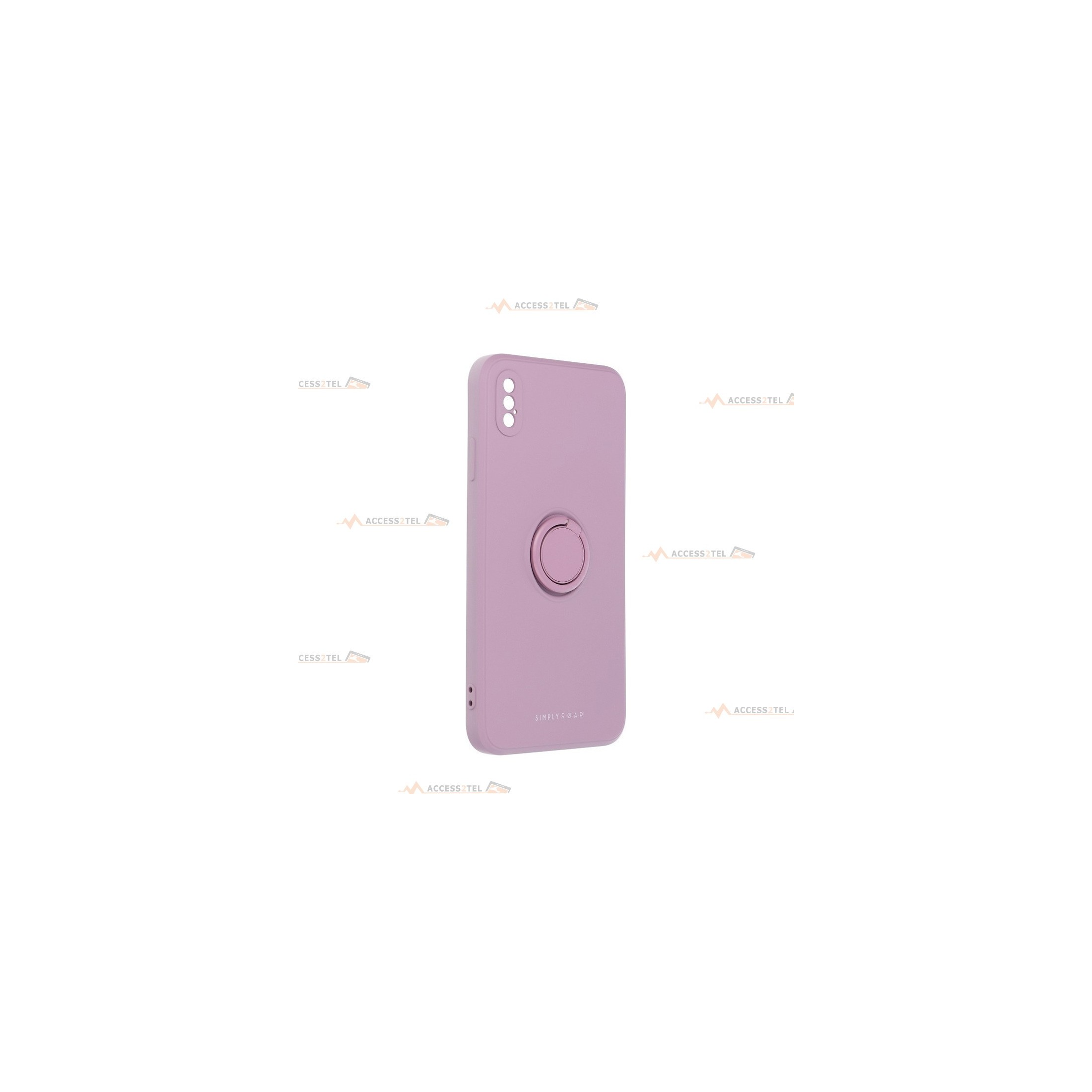 coque violette avec anneau pour iphone xs max