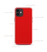 coque pour iphone 11 en silicone soft touch et intérieur microfibre rouge