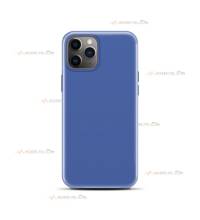 coque pour iPhone 11 Pro en silicone soft touch et intérieur microfibre bleu clair