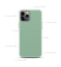 coque pour iPhone 11 Pro en silicone soft touch et intérieur microfibre vert d'eau