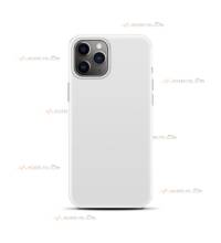 coque pour iPhone 11 Pro en silicone soft touch et intérieur microfibre blanc